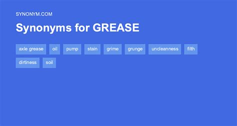 grease synonym|homonyms grease.